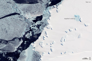 satellite photo of sea ice